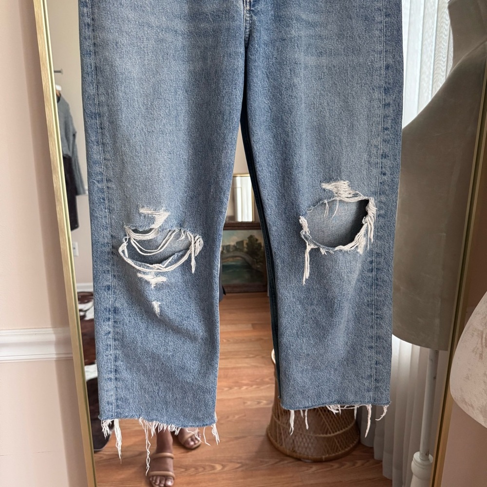 AGOLDE 90’s Distressed Blue Jeans Size 26 - Picture 3 of 11
